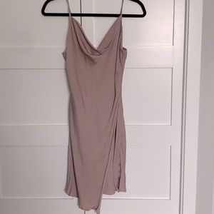 Silky Cowl Neck Dress